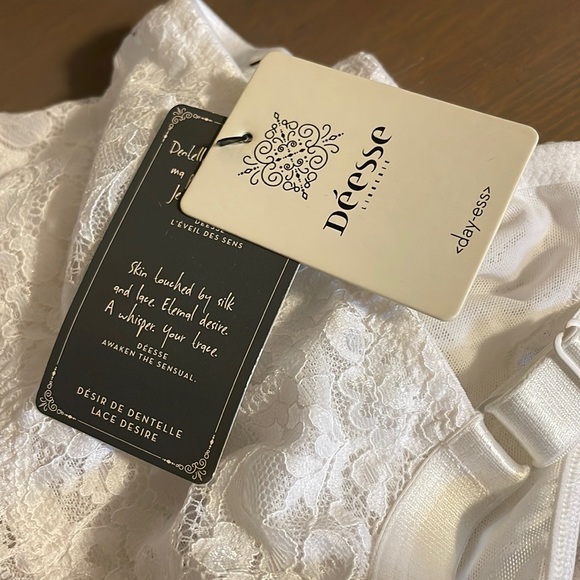 🆕 Déesse Lingerie White Lace Underwire Bra - Women’s Size 44D / D44 - Picture 9 of 11